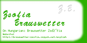 zsofia brauswetter business card